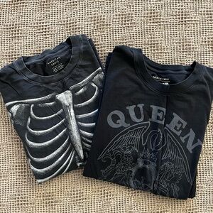 American Eagle Graphic T-Shirts Queen Skeleton XS/S